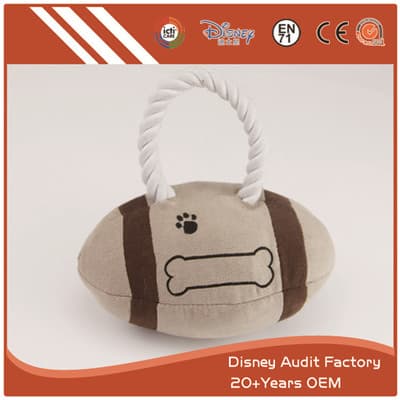 Plush Rugby Pet Bite Toys Fashion Embroidery Designs Pattern